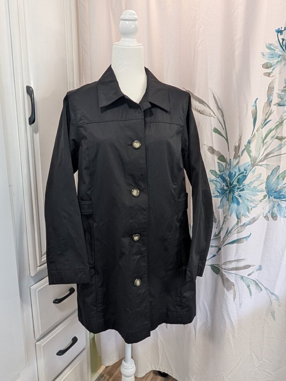 Eddie Bauer Gorpcore Rain Resistant Single-Breasted Mid-length Trench Jacket PL
